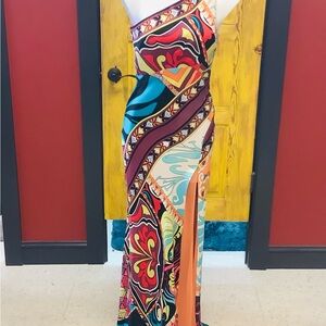 Mary L Couture Asymmetrical Fit and Flare Resort Dress